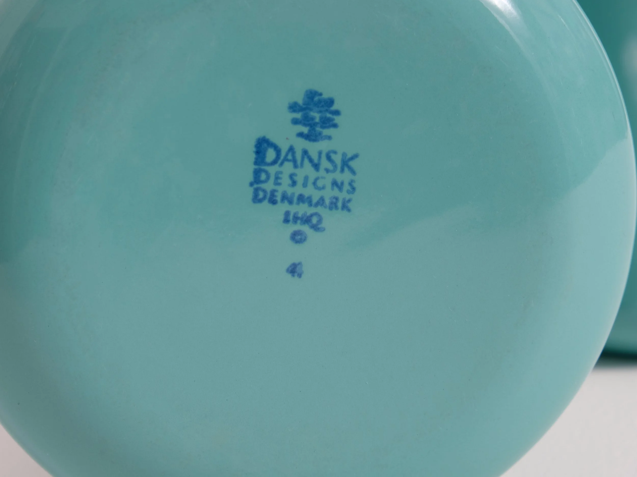 Dansk Kobenstyle IHQ turquoise/teal pitcher set designed by Jens